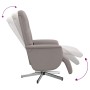 Sillón reclinable de masaje con reposapiés tela gris taupe en Sillones | Comprar online en Foru.es