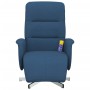 Sillón reclinable de masaje con reposapiés tela azul en Sillones | Comprar online en Foru.es
