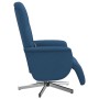 Sillón reclinable de masaje con reposapiés tela azul en Sillones | Comprar online en Foru.es
