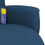 Sillón reclinable de masaje con reposapiés tela azul en Sillones | Comprar online en Foru.es