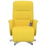 Sillón reclinable de masaje con reposapiés tela amarillo claro en Sillones | Comprar online en Foru.es