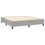 Box spring bed with light gray fabric mattress 160x200 cm by vidaXL, Beds and slatted bases - Ref: Foro24-3142025, Price: 575...