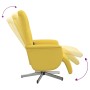 Sillón reclinable de masaje con reposapiés tela amarillo claro en Sillones | Comprar online en Foru.es