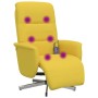 Sillón reclinable de masaje con reposapiés tela amarillo claro en Sillones | Comprar online en Foru.es
