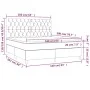 Box spring bed with light gray fabric mattress 160x200 cm by vidaXL, Beds and slatted bases - Ref: Foro24-3142025, Price: 575...