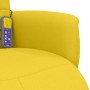 Sillón reclinable de masaje con reposapiés tela amarillo claro en Sillones | Comprar online en Foru.es