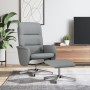 Sillón reclinable de masaje con reposapiés tela gris claro en Sillones | Comprar online en Foru.es