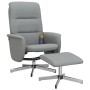 Sillón reclinable de masaje con reposapiés tela gris claro en Sillones | Comprar online en Foru.es