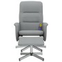 Sillón reclinable de masaje con reposapiés tela gris claro en Sillones | Comprar online en Foru.es