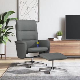 Sillón reclinable de masaje con reposapiés tela gris oscuro en Sillones | Comprar online en Foru.es
