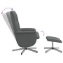 Sillón reclinable de masaje con reposapiés tela gris oscuro en Sillones | Comprar online en Foru.es