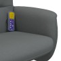 Sillón reclinable de masaje con reposapiés tela gris oscuro en Sillones | Comprar online en Foru.es