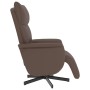 Sillón reclinable con reposapiés cuero sintético marrón en Sillones | Comprar online en Foru.es