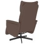 Sillón reclinable con reposapiés cuero sintético marrón en Sillones | Comprar online en Foru.es