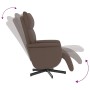 Sillón reclinable con reposapiés cuero sintético marrón en Sillones | Comprar online en Foru.es