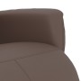 Sillón reclinable con reposapiés cuero sintético marrón en Sillones | Comprar online en Foru.es