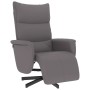 Sillón reclinable con reposapiés cuero sintético gris en Sillones | Comprar online en Foru.es