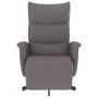Sillón reclinable con reposapiés cuero sintético gris en Sillones | Comprar online en Foru.es