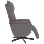 Sillón reclinable con reposapiés cuero sintético gris en Sillones | Comprar online en Foru.es