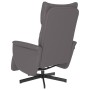 Sillón reclinable con reposapiés cuero sintético gris en Sillones | Comprar online en Foru.es