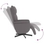 Sillón reclinable con reposapiés cuero sintético gris en Sillones | Comprar online en Foru.es