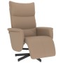 Sillón reclinable con reposapiés cuero sintético capuchino en Sillones | Comprar online en Foru.es