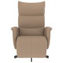 Sillón reclinable con reposapiés cuero sintético capuchino en Sillones | Comprar online en Foru.es