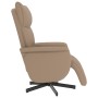 Sillón reclinable con reposapiés cuero sintético capuchino en Sillones | Comprar online en Foru.es