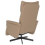 Sillón reclinable con reposapiés cuero sintético capuchino en Sillones | Comprar online en Foru.es