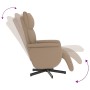 Sillón reclinable con reposapiés cuero sintético capuchino en Sillones | Comprar online en Foru.es