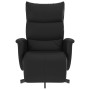 Sillón reclinable con reposapiés cuero sintético negro en Sillones | Comprar online en Foru.es