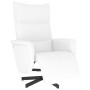 Sillón reclinable con reposapiés cuero sintético blanco en Sillones | Comprar online en Foru.es