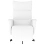 Sillón reclinable con reposapiés cuero sintético blanco en Sillones | Comprar online en Foru.es