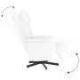 Sillón reclinable con reposapiés cuero sintético blanco en Sillones | Comprar online en Foru.es