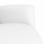 Sillón reclinable con reposapiés cuero sintético blanco en Sillones | Comprar online en Foru.es
