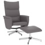 Sillón reclinable con reposapiés cuero sintético gris en Sillones | Comprar online en Foru.es