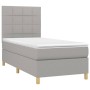 Cama box spring con colchón tela gris claro 80x200 cm de vidaXL, Camas y somieres - Ref: Foro24-3142289, Precio: 307,75 €, De...