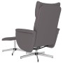 Sillón reclinable con reposapiés cuero sintético gris en Sillones | Comprar online en Foru.es