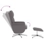 Sillón reclinable con reposapiés cuero sintético gris en Sillones | Comprar online en Foru.es