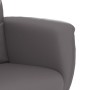 Sillón reclinable con reposapiés cuero sintético gris en Sillones | Comprar online en Foru.es