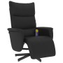 Sillón reclinable masaje con reposapiés cuero sintético negro en Sillones | Comprar online en Foru.es