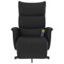Sillón reclinable masaje con reposapiés cuero sintético negro en Sillones | Comprar online en Foru.es