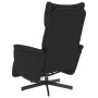 Sillón reclinable masaje con reposapiés cuero sintético negro en Sillones | Comprar online en Foru.es