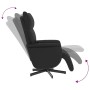 Sillón reclinable masaje con reposapiés cuero sintético negro en Sillones | Comprar online en Foru.es