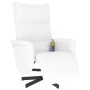 Sillón reclinable masaje con reposapiés cuero sintético blanco en Sillones | Comprar online en Foru.es