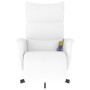 Sillón reclinable masaje con reposapiés cuero sintético blanco en Sillones | Comprar online en Foru.es