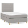 Cama box spring con colchón tela gris claro 120x200 cm de vidaXL, Camas y somieres - Ref: Foro24-3142321, Precio: 409,46 €, D...