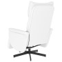 Sillón reclinable masaje con reposapiés cuero sintético blanco en Sillones | Comprar online en Foru.es