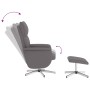 Sillón de masaje reclinable con reposapiés cuero sintético gris en Sillones | Comprar online en Foru.es