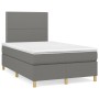 Cama box spring con colchón tela gris oscuro 120x200 cm de vidaXL, Camas y somieres - Ref: Foro24-3142242, Precio: 388,33 €, ...